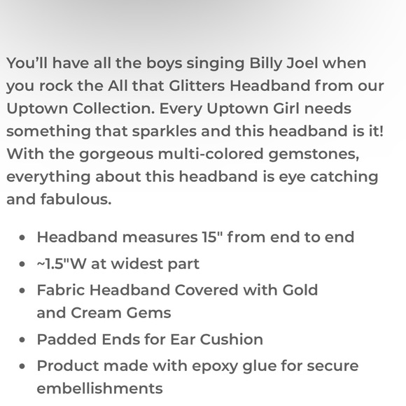 Headbands of Hope Gold/Multi Sparkle Headband - Picture 8 of 8